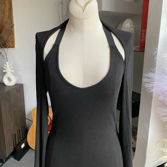 New Enza Costa Revolve Ribbed Shrug Dress rick owens joah brown skims areyouami - Picture 4 of 11